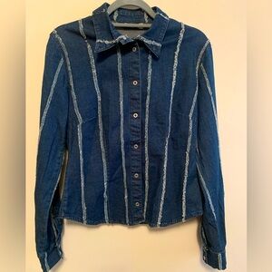 Vintage Byblos By Blu jean button down shirt